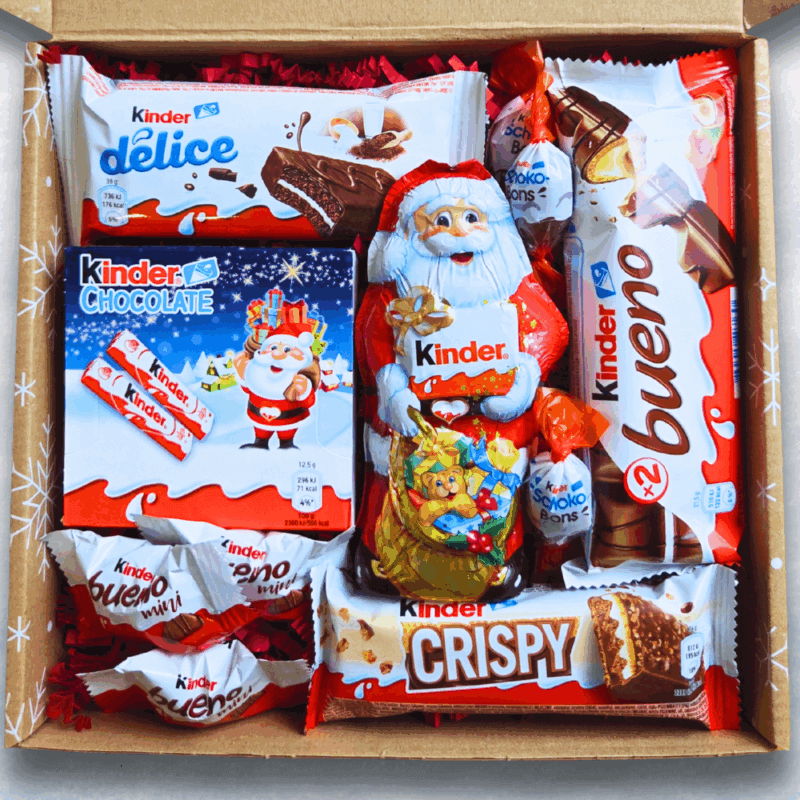 Zestaw Kinder Santa Treats – prezent świąteczny dla dzieci z popularnymi słodyczami Kinder