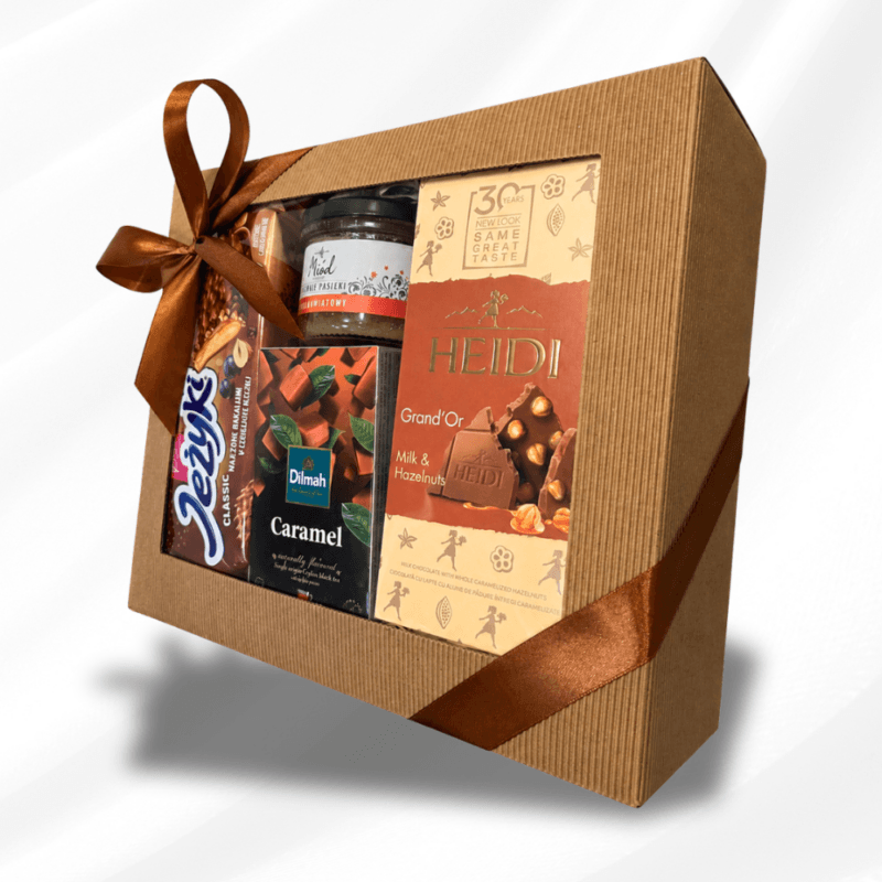 Box prezentowy z herbatą Tea & Honey Box z miodem i słodyczami
